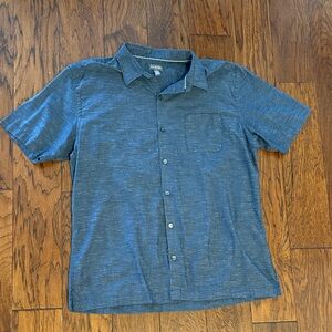 Van Heusen Casual Blue Button Down Shirt size large